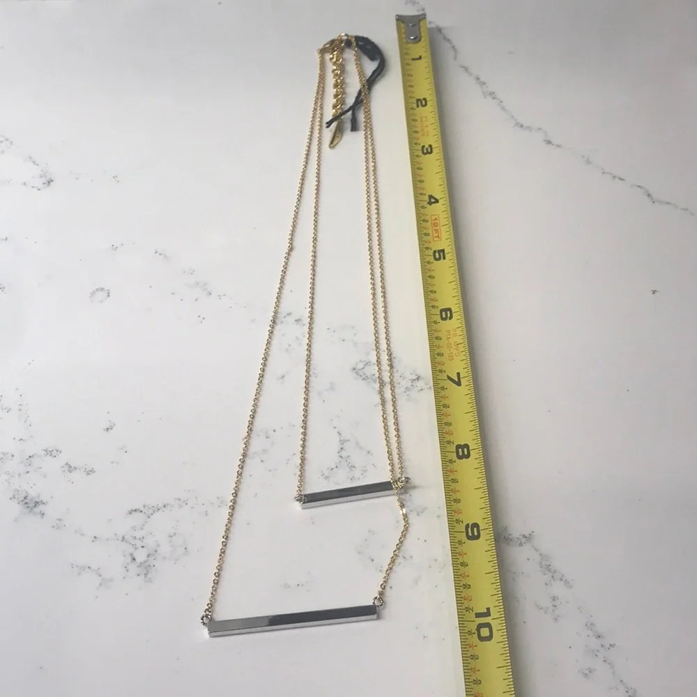 Boker New (t) Gold & Silver bar necklace